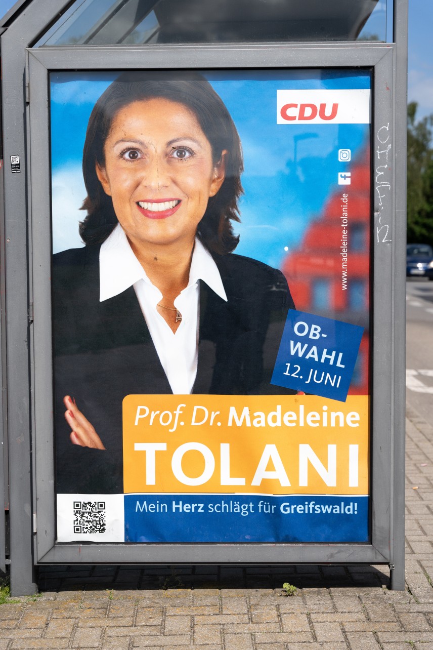 City-Poster / Bushaltestellen-Plakat Mein Herz schlägt für Greifswald