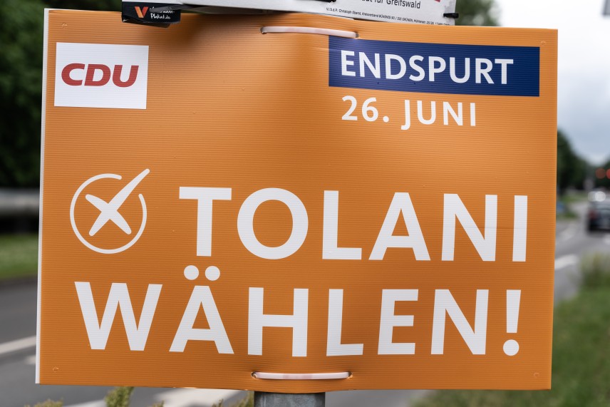 Themenplakat Endspurt Tolani wählen